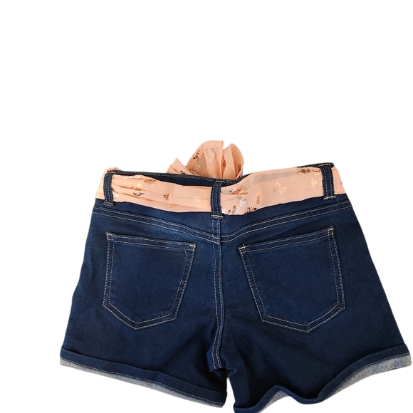 dELiA*s Blue Jean Shorts with Peach Accent - Picture 3 of 4
